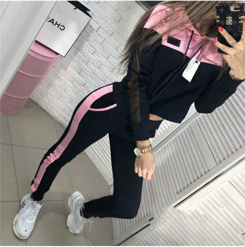 Two Piece Set Hoodies Suit Women Tracksuit Autumn Winter Long Sleeve Sweatshirt Top and Pants Suit Ladies Outfit Streetwear