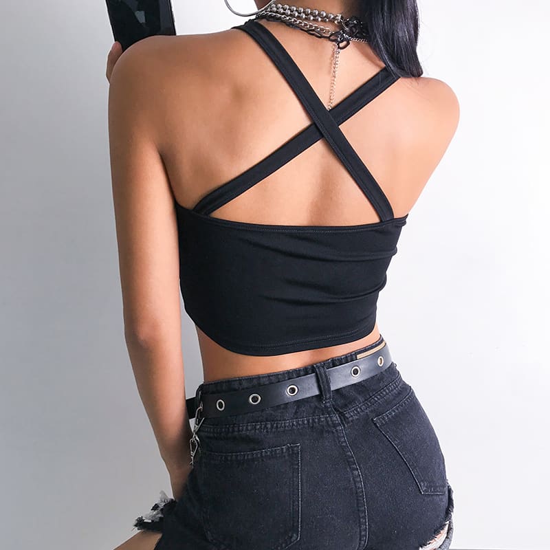 Fashion Women Sexy Hot Summer Buckle Vest Boob Tube Crop Top Bralet Sheer Dragon Embroidery Stylish Cami Tank Top