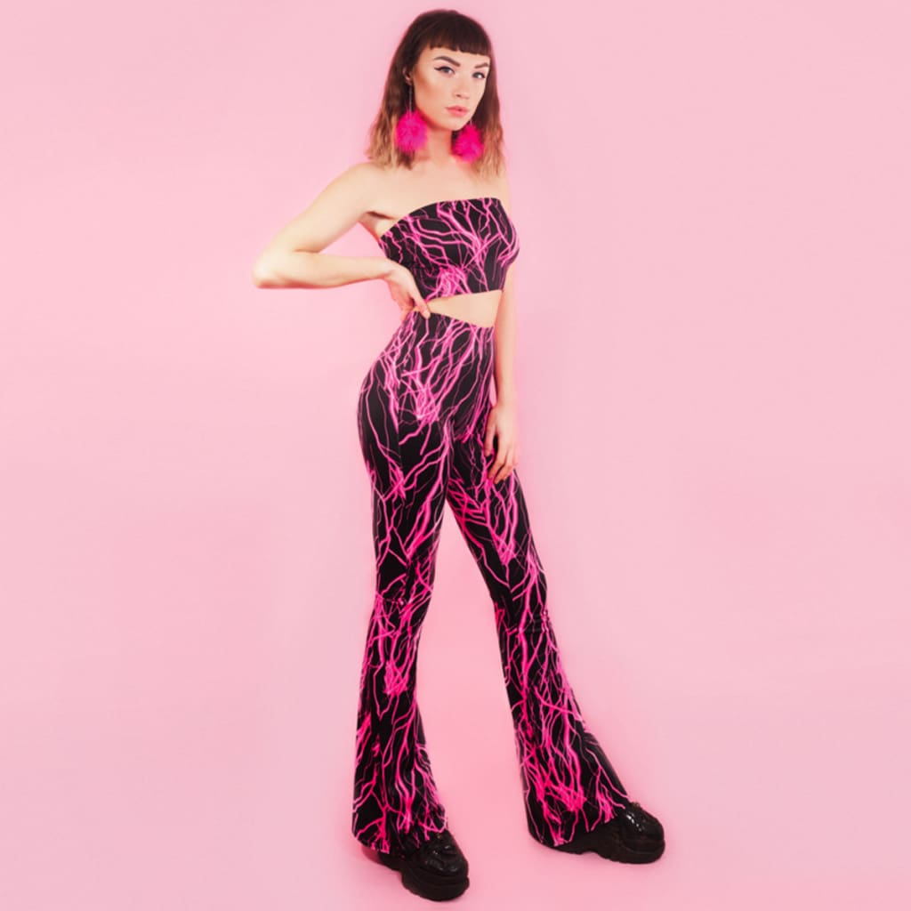 New Fashion Women 2 Piece Outfits Bandeau Tube Crop Top Long Pants Set Jumpsuit Long Trousers Slim Fit Women Clothes Set