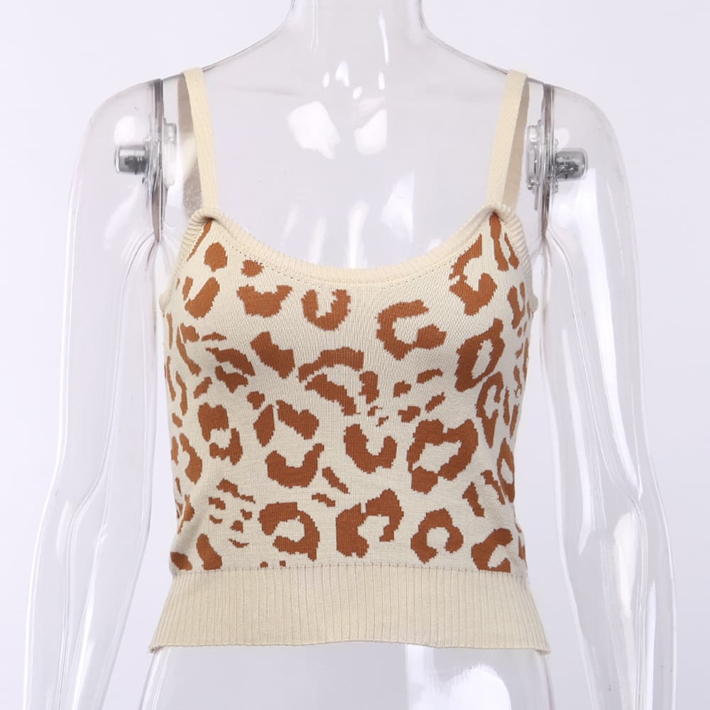 Women Ladies Summer Leopard Bustier Crop Top Vest Sleeveless Blouse Casual Tank Tops T-Shirt