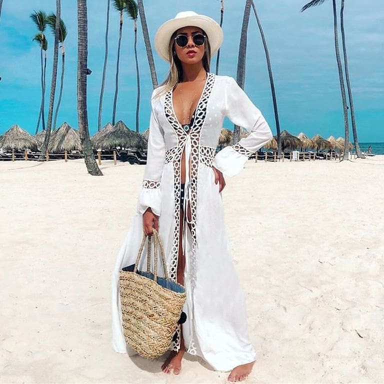 Boho Long Bikini Cover Up Swimwear Beach Bathing Kaftan Maxi Dress