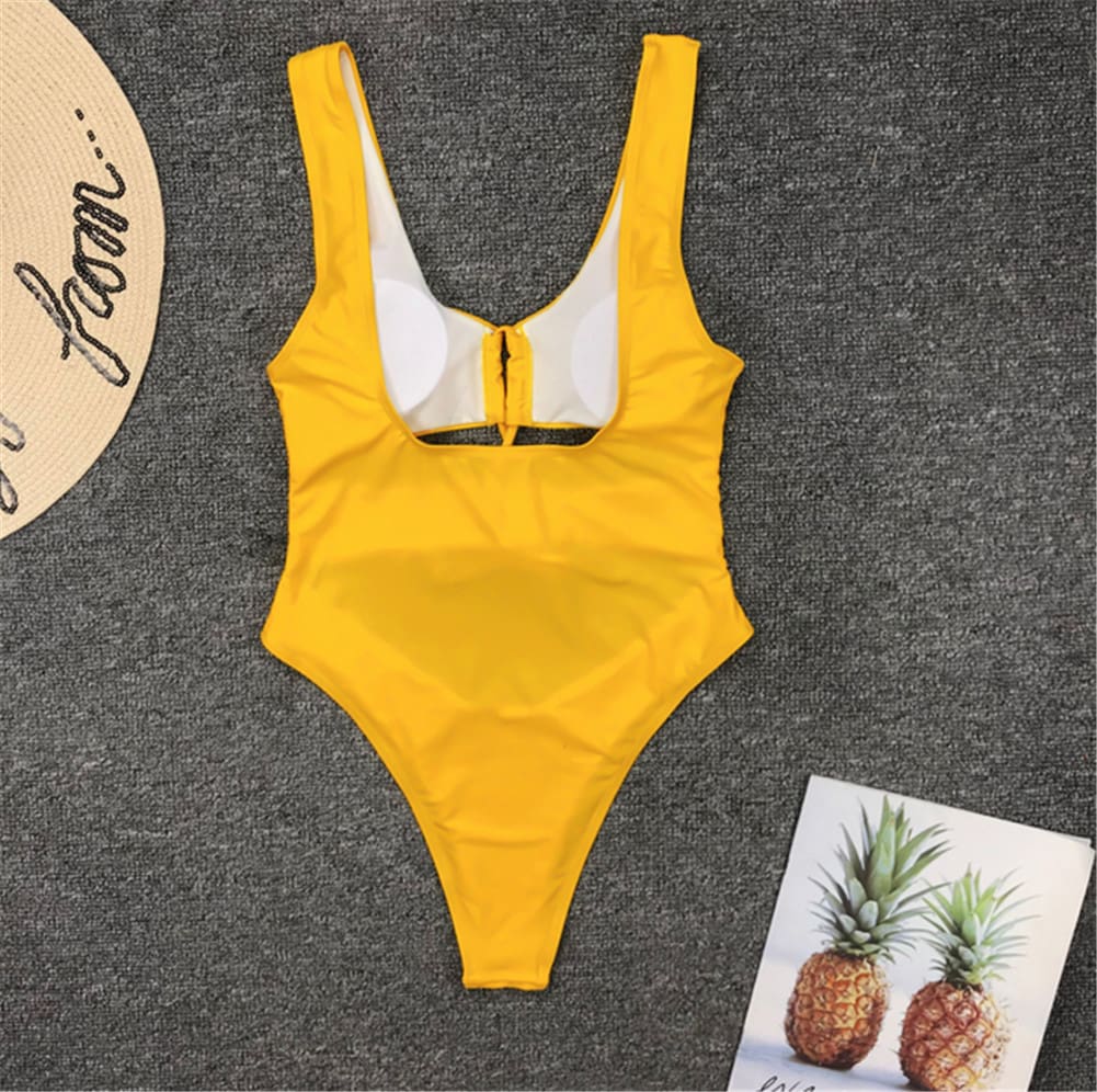 2019 New Sexy Women One-Piece Swimsuit Beachwear Swimwear Push Up Padded Bra Monokini Bikini Bathing Suit