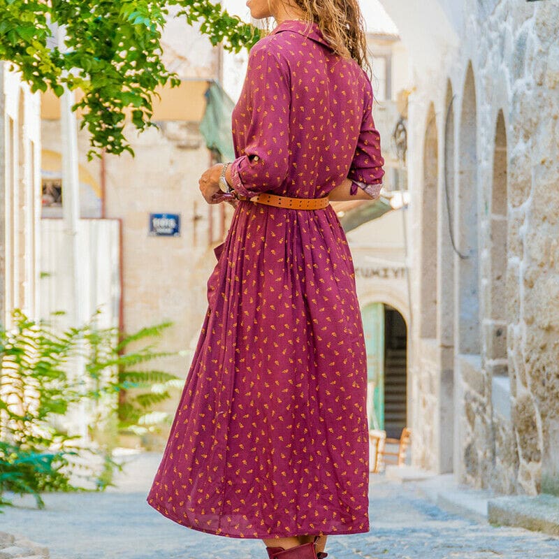 Fashion Women Long Sleeve Boho Floral Maxi Dress Party Beach Dress Ladies Casual Autumn Loose Dress Sundress 10 Styles