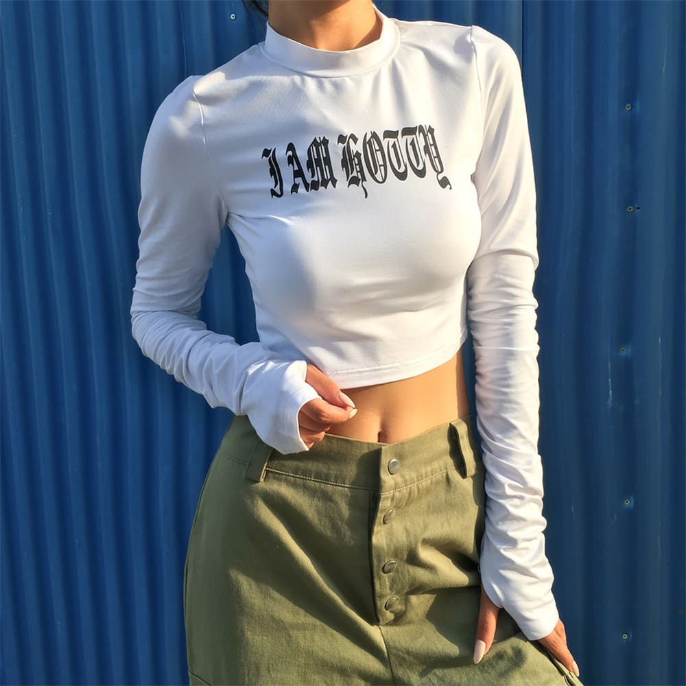 2019 Fashion New Womens Solid Long Sleeve Blouse Crew Neck Ladies Crop Tops Casual Autumn Tee Shirt Outwear