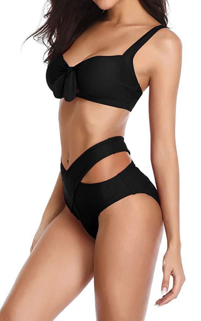 Women Bandeau Bandage High Waist Bikini Set Beachwear Swimsuit