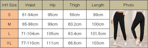 2019 New Women Black Zipper Hem Elastic Waist Jogger Pants with Pocket Sports Gym Long Sweatpants Workout Trousers