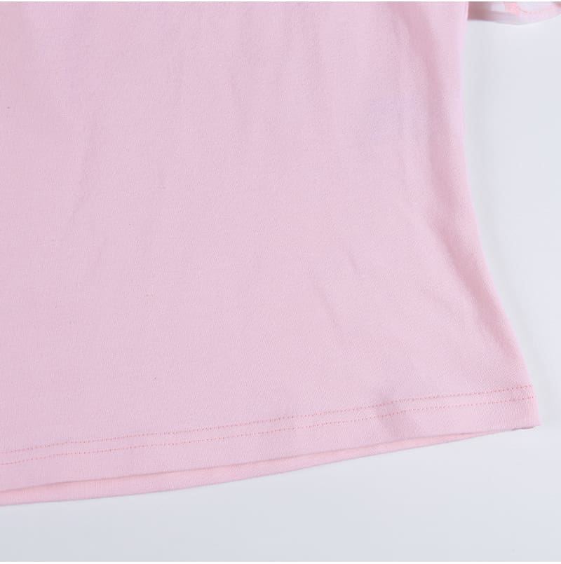 Summer Women Puff Short Sleeve Top Bandage OL T Shirt Femme Ladies Dames Tee Evening Party Club Streetwear Dames tshirt