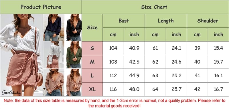 Women Long Sleeve Blouse Shirt Casual Ladies V neck Lace Hollow Out Office Shirts Tops Pullover Tops Streetwear