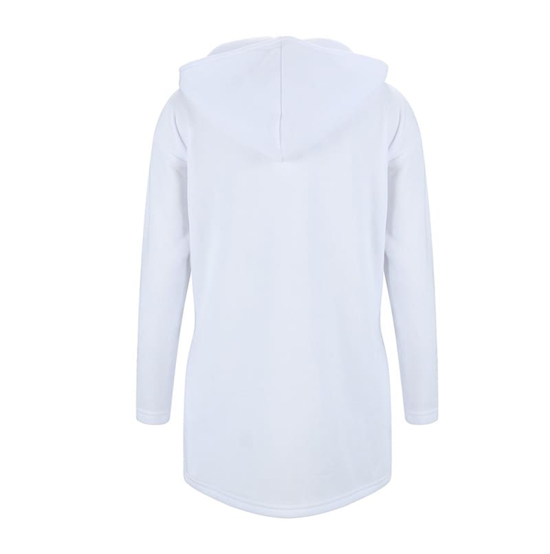 Fashion Women Autumn Winter Top Long Sleeve Hooded Sweatshirt Ladies Casual White Hoodies Outwear