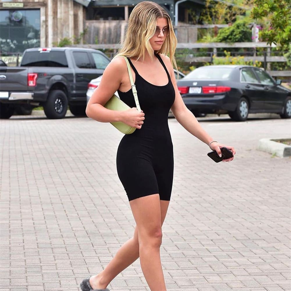 Women Sexy Backless Bodycon Jumpsuit Rompers Short Pants Summer Clubwear Party Casual Solid Playsuit