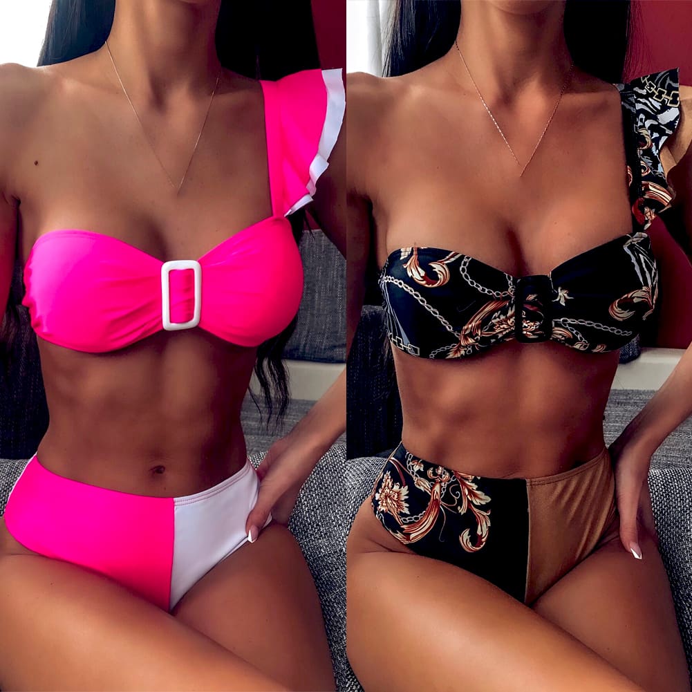 Women Push-Up Padded Bikini Set Strappy Swimsuit Beachwear Swimwear Bathing Suit