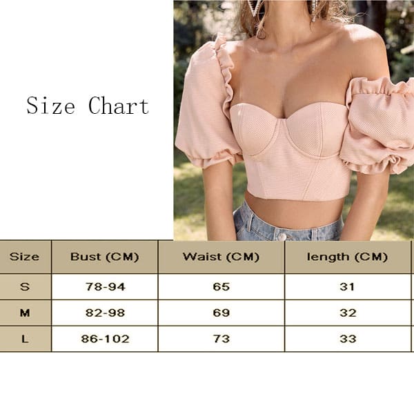 Women Ruffles Square Collar Crop Top Women Blouses Summer Vintage Half Puff Sleeve Ladies Tops Shirts