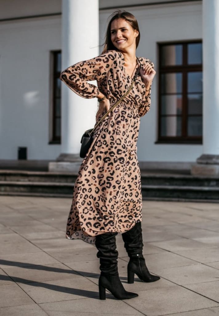 Fashion Womens Long Sleeve Leopard Print Long Shirt Dress Sexy Ladies V Neck Loose Party Wrap Shirt Maxi Dress