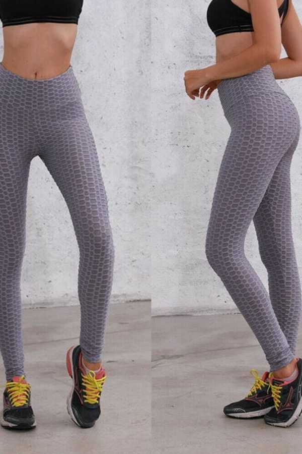 The Best High Waist Fitness Leggings Women Running Gym Workout Push Up Trousers Casual Solid Training Pants Sport Pants Online - Takalr