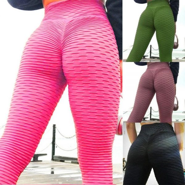 The Best High Waist Fitness Leggings Women Running Gym Workout Push Up Trousers Casual Solid Training Pants Sport Pants Online - Takalr