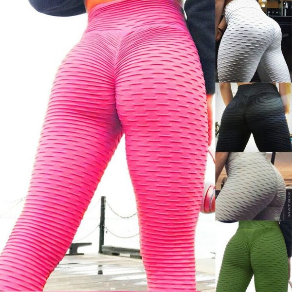 The Best High Waist Fitness Leggings Women Running Gym Workout Push Up Trousers Casual Solid Training Pants Sport Pants Online - Takalr