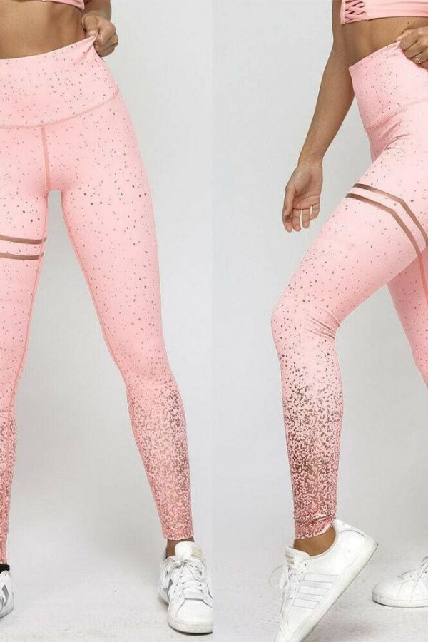 The Best High Waist Gym Leggings Women Running Fitness Clothing Wear Jogging Pants Casual Workout Athletic Floral Skinny Pants Online - Takalr