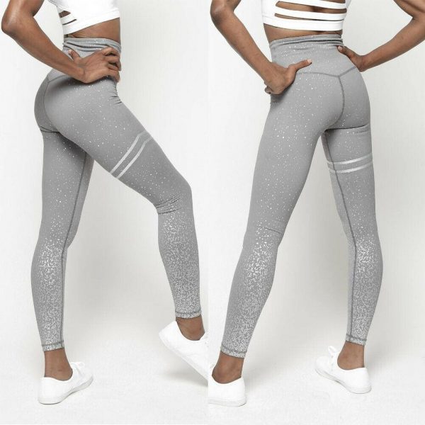 The Best High Waist Gym Leggings Women Running Fitness Clothing Wear Jogging Pants Casual Workout Athletic Floral Skinny Pants Online - Takalr