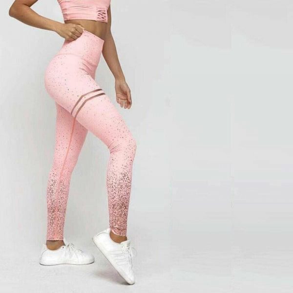 The Best High Waist Gym Leggings Women Running Fitness Clothing Wear Jogging Pants Casual Workout Athletic Floral Skinny Pants Online - Takalr