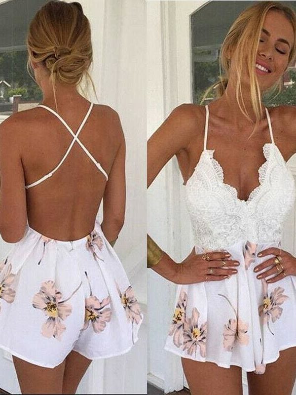 The Best Holiday Summer Ladies Sexy V-Neck Sleeveless Jumpsuit Women Backless Bodycon Party Playsuit Fashion CasualJumpsuit Romper Online - Takalr