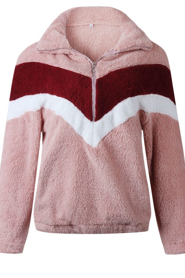 The Best Hoodie Sweatshirt Women Warm Teddy Bear Fleece Zip Outwear Overcoat Jumper Top Pullover Blouse Tops Online - Takalr