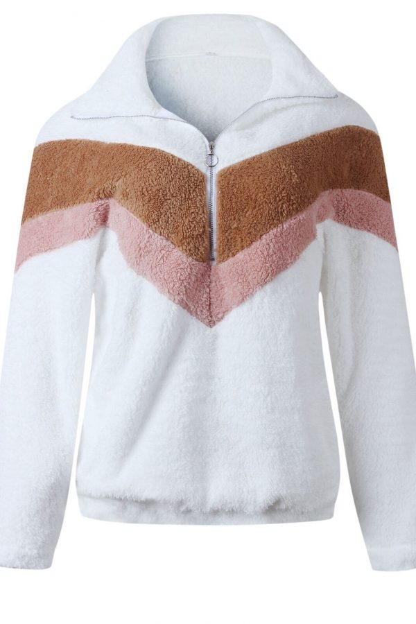 The Best Hoodie Sweatshirt Women Warm Teddy Bear Fleece Zip Outwear Overcoat Jumper Top Pullover Blouse Tops Online - Takalr