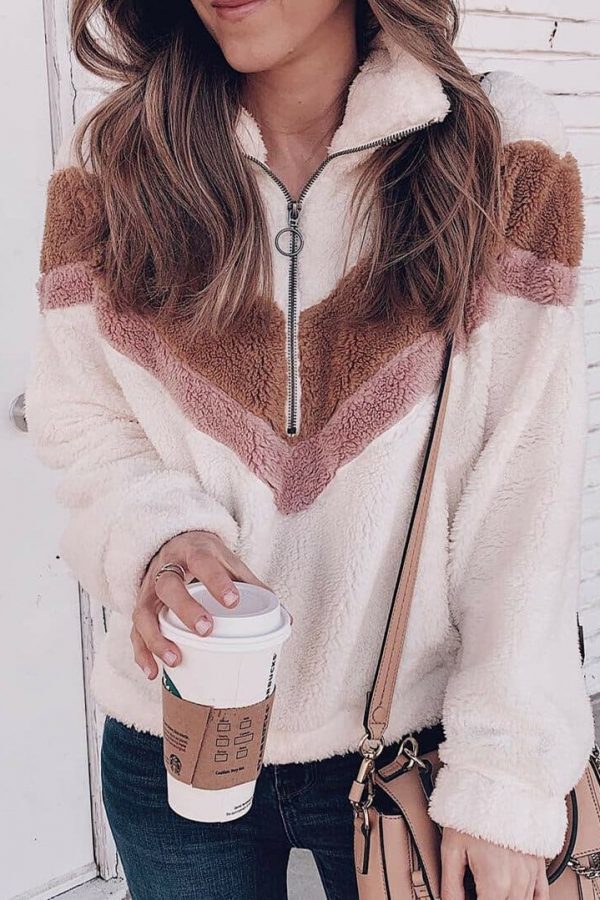 The Best Hoodie Sweatshirt Women Warm Teddy Bear Fleece Zip Outwear Overcoat Jumper Top Pullover Blouse Tops Online - Takalr