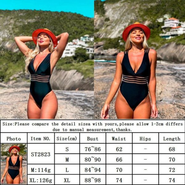 The Best Hot Sexy Women's One Piece Bikini Push-Up Padded Swimwear Fashion Ladies 2019 Summer Beach Bodysuit Bathing Suit Online - Takalr