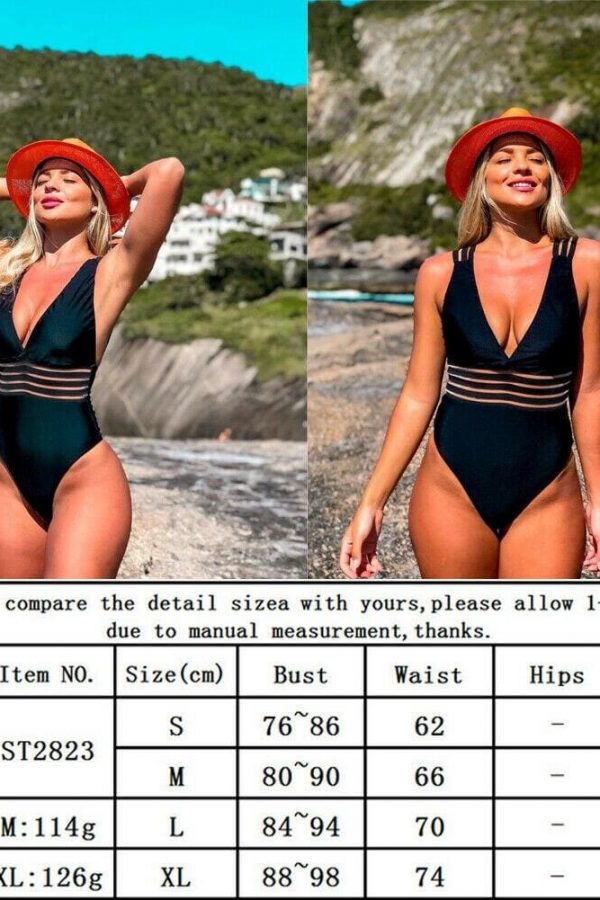 The Best Hot Sexy Women's One Piece Bikini Push-Up Padded Swimwear Fashion Ladies 2019 Summer Beach Bodysuit Bathing Suit Online - Takalr