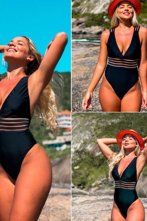 The Best Hot Sexy Women's One Piece Bikini Push-Up Padded Swimwear Fashion Ladies 2019 Summer Beach Bodysuit Bathing Suit Online - Takalr