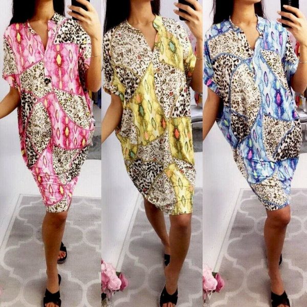 The Best Hot Women Boho Batwing Sleeve Maxi Dress Fashion Floral Summer Beach Ladies Casual Loose Long Sundress New Online - Takalr