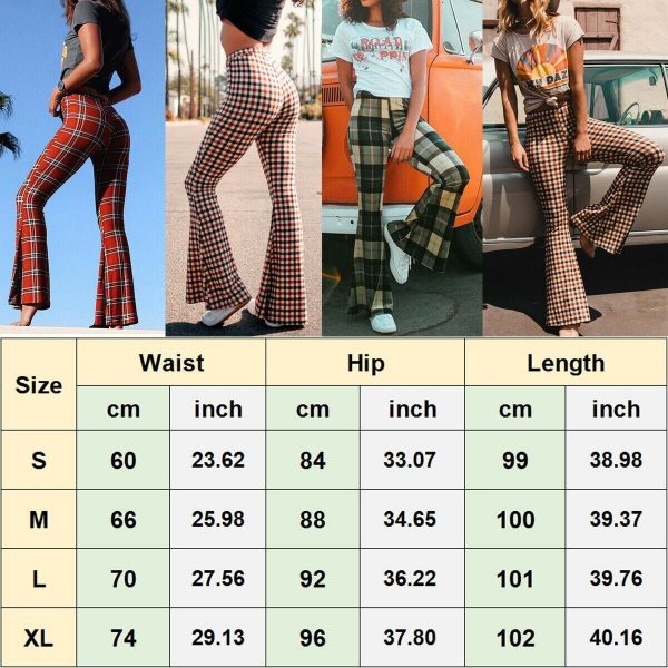 The Best Hot Women Casual Stretch Flare Pants Fashion Ladies Casual Wide Leg Long Bohemian High Waist Loose Bell Bottom Trousers New Online - Takalr