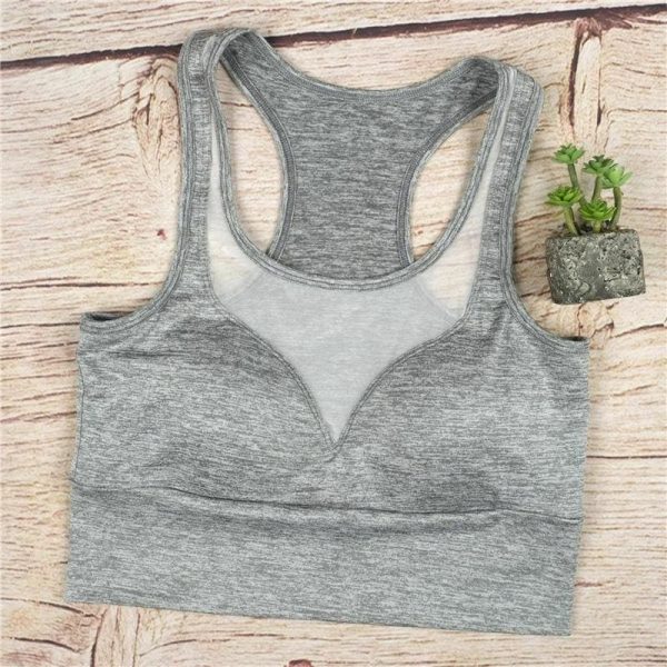 The Best Hot Women Mesh Patchwork Sports Bra Tank Tops Bodycon Slim Gym Sports Clothing Bustier Vest Crop Tops Bralette Blouses Online - Source Silk