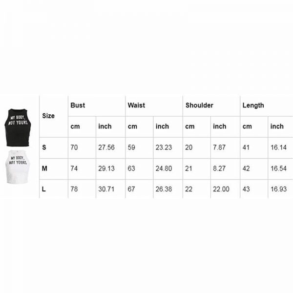 The Best Hot Women Sleeveless O-Neck Pullover Short Shirt Tank Tops Fashion Summer Funny Letter Cotton Crop Tops Online - Source Silk