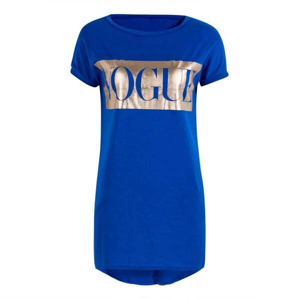 The Best Hot Women's Casual Summer Top Dress Short Sleeve VOGUE Tee Shirt Femme Party Loose Fashion Basic Shirt Dress Online - Source Silk