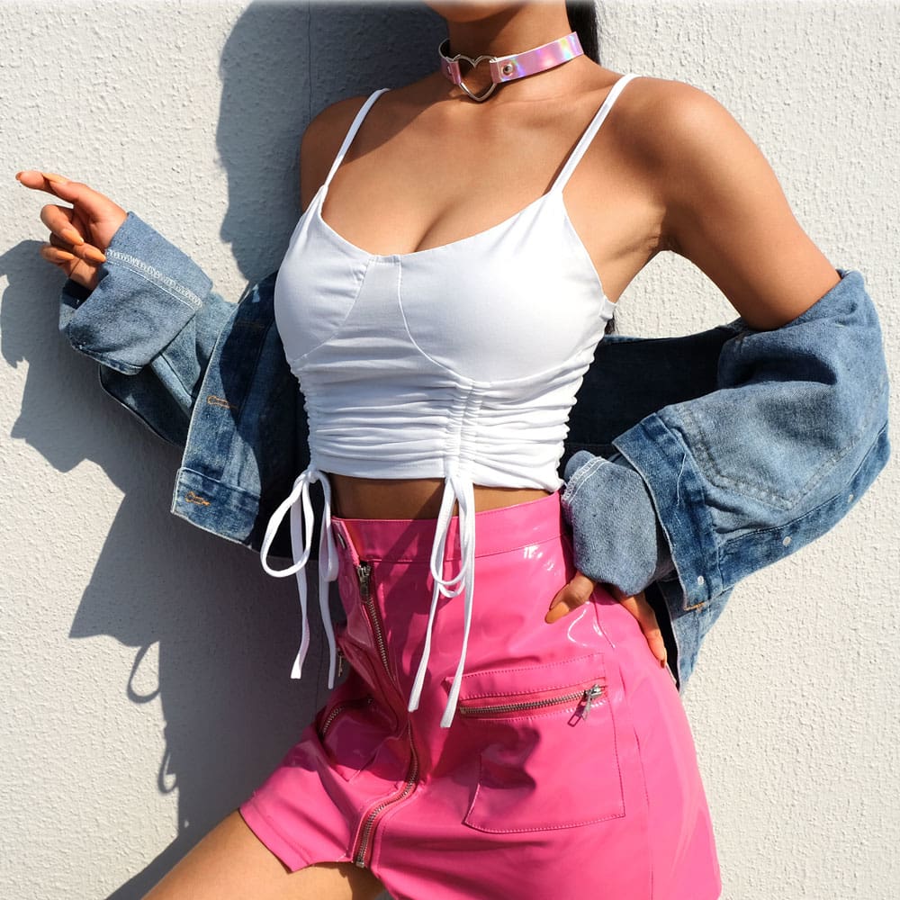 Women Sexy Casual Tank Top Vest Blouse Sleeveless Summer Crop Top Shirt Solid Cotton Cami Top