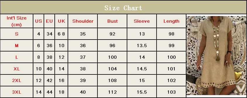 Women Summer Boho Short Sleeve Dress Solid V Neck Beach Loose Tops Dresses