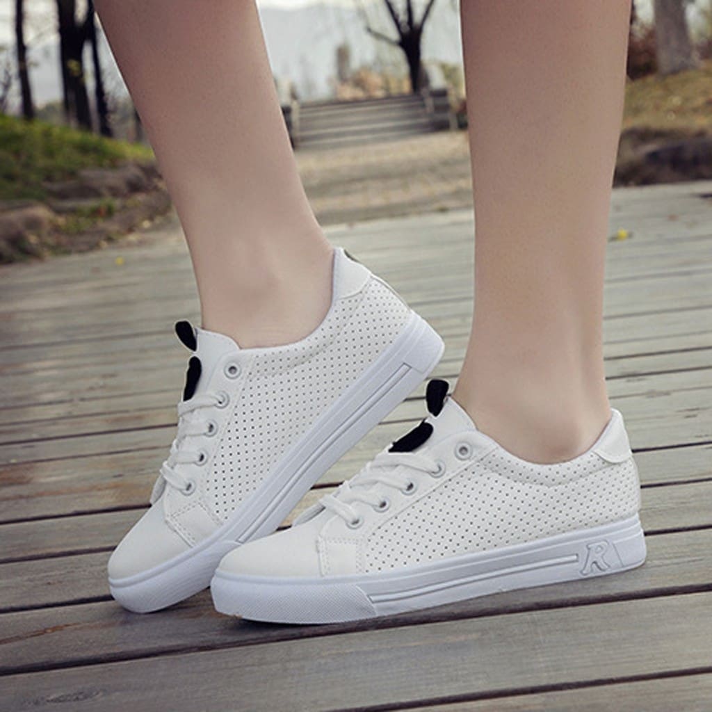 Running Shoes For Women Lace-up Breathable Mesh Fitness Sports Shoes