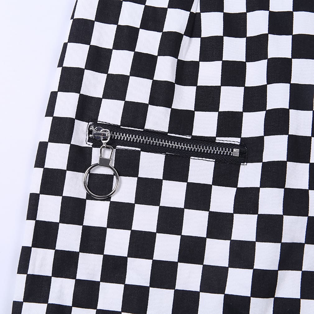 2019 Fashion Skirt Women Ladies Black And White Plaid Elastic Summer Bodycon Bandage Mini Short Pencil Skirt