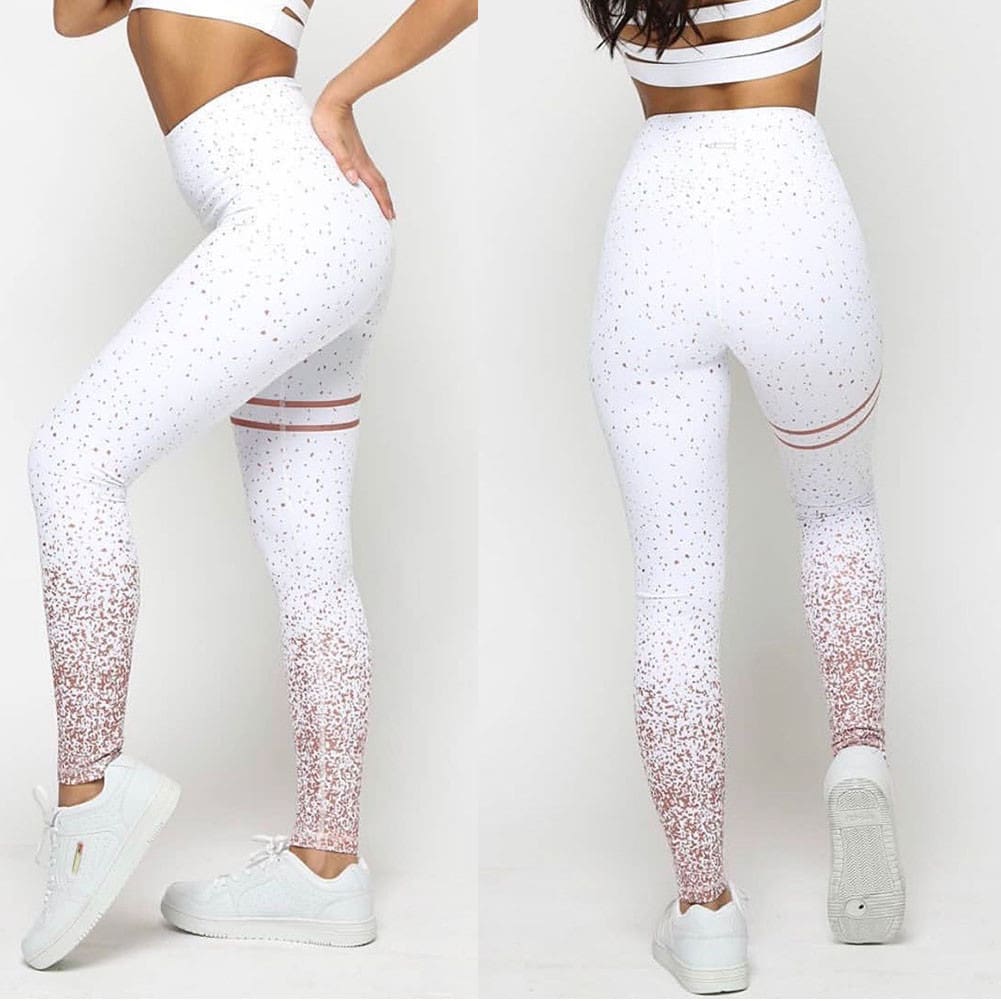 High Waist Gym Leggings Women Running Fitness Clothing Wear Jogging Pants Casual Workout Athletic Floral Skinny Pants