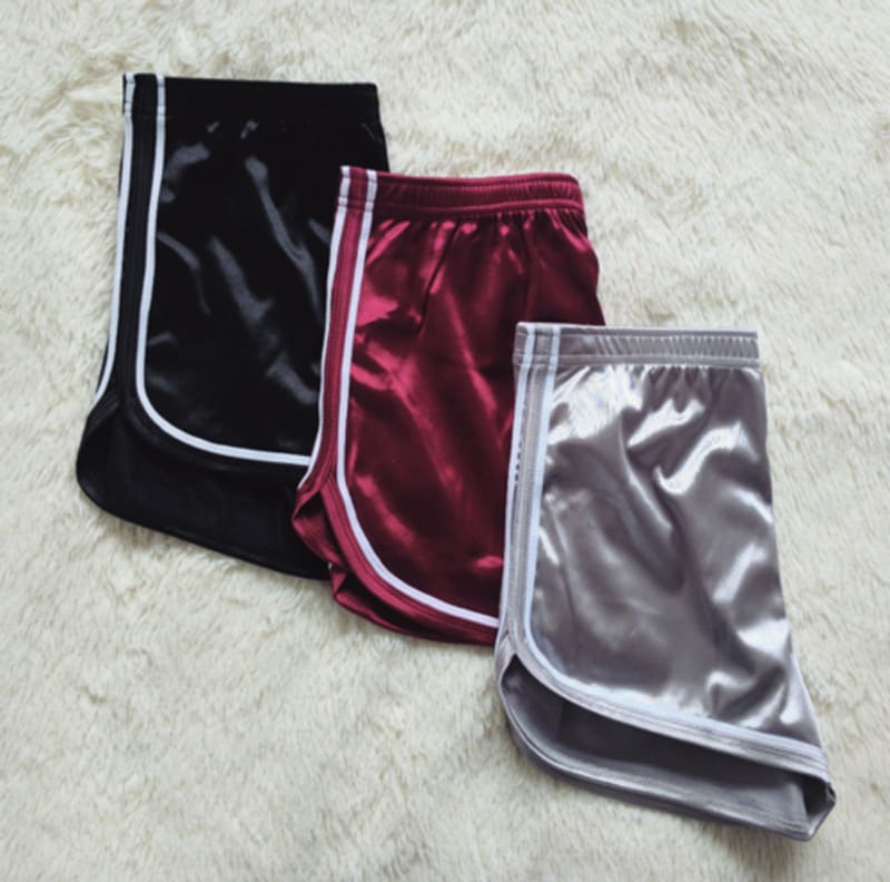 Women High Waist Summer Satin Sport Casual Beach Running Slim Shorts Ladies Solid Gym Fitness Hot Trousers Workout