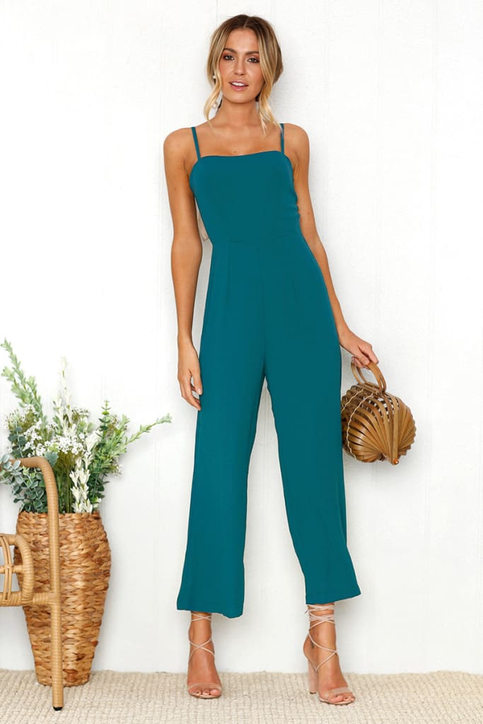 Women Casual Boho Solid Jumpsuit Fashion Ladies Sleeveless Solid Romper Summer Holiday Long Pant Trousers