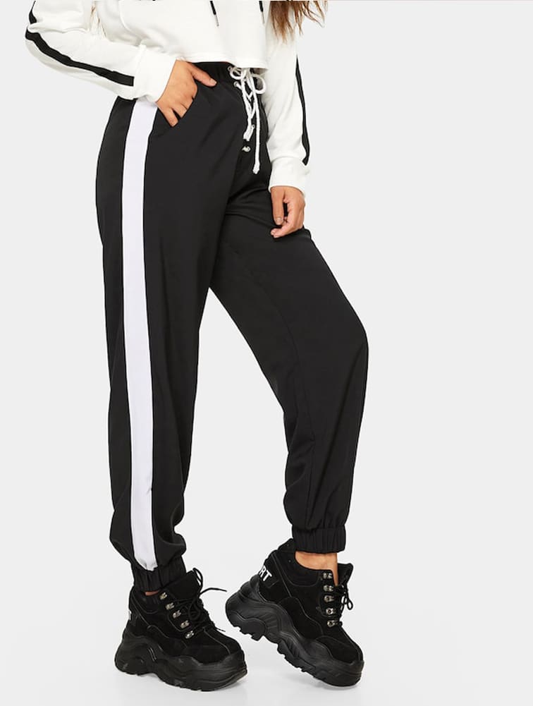 Women Casual Elastic High Waist Baggy Joggers Harem Pants Gym Track Bottoms Trousers Slacks Gym Jogging Sweat Pants