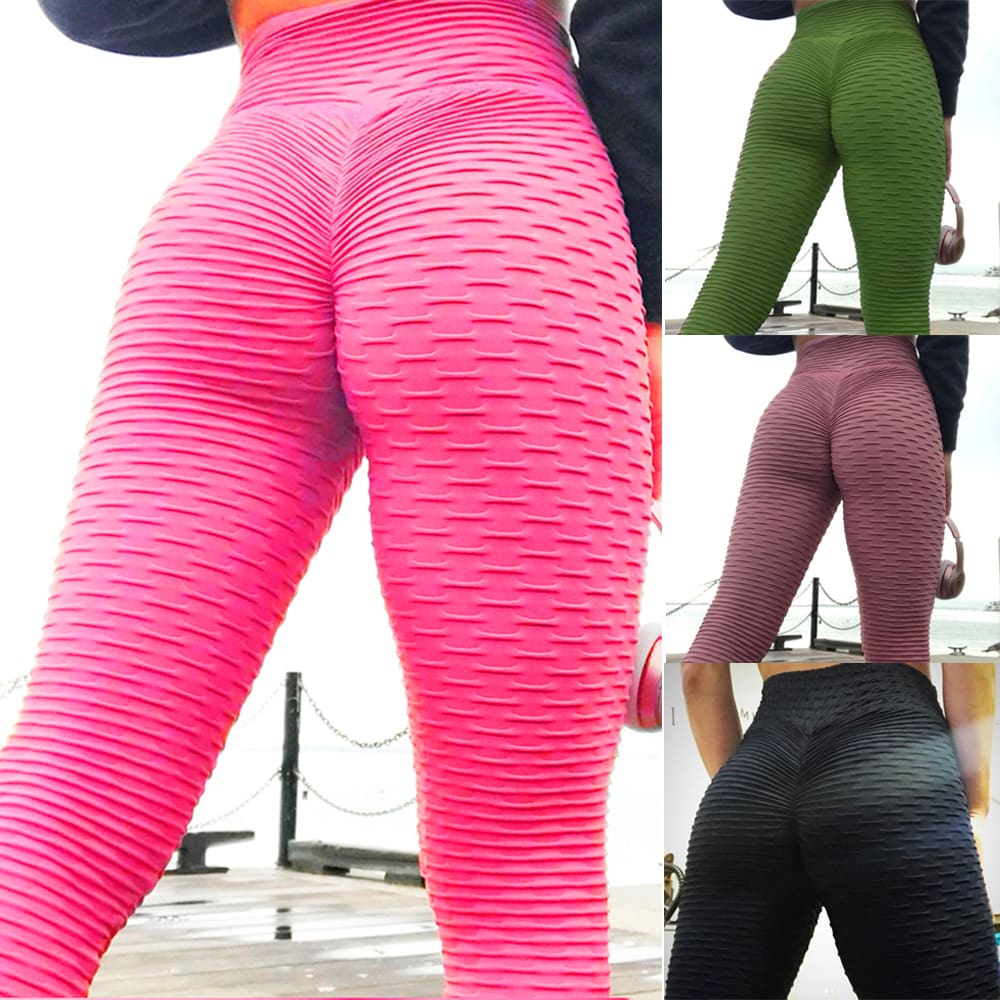 High Waist Fitness Leggings Women Running Gym Workout Push Up Trousers Casual Solid Training Pants Sport Pants