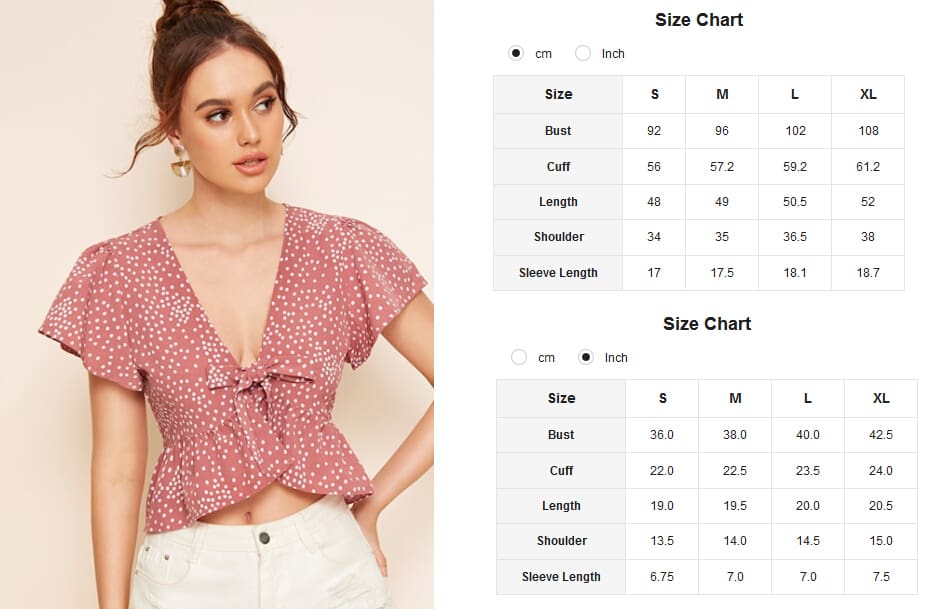 2019 Fashion Summer Women Ruffle Polka Dot Tops Ladies Casual Hem Tie Front Top Bow V Neck Blouse Tops Shirt