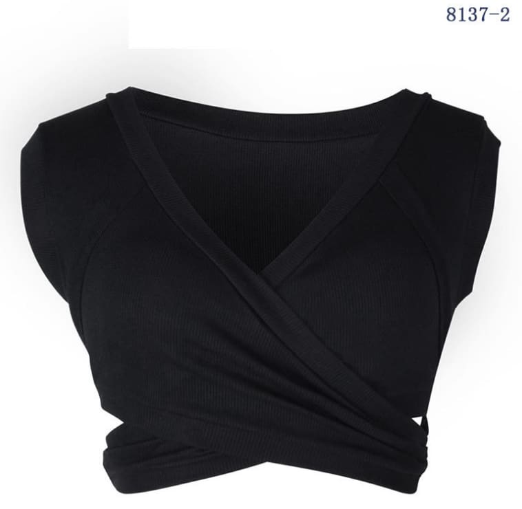 Women Casual Sleeveless Tank Tops Ladies Sexy V Neck Bandage Solid Vest Crop Short Shirt