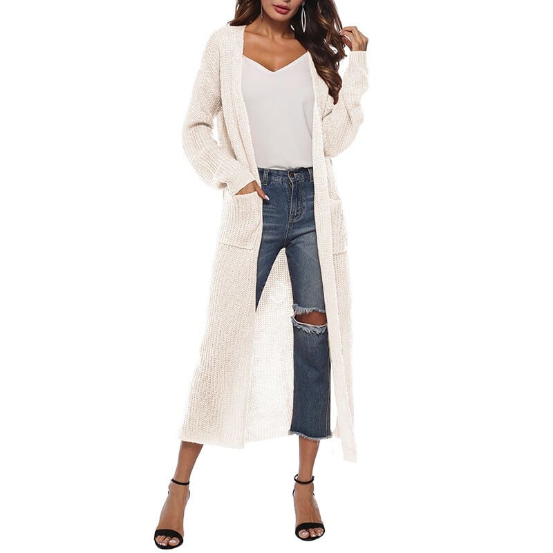 Women Long Sleeve Cardigan Knit Tops Knitwear Autumn Coat Outwear