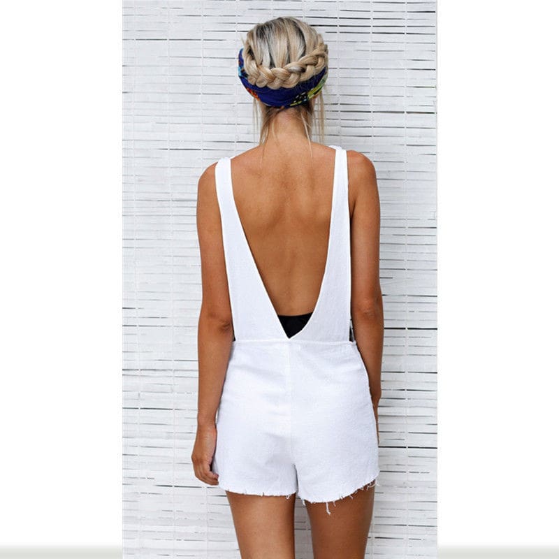 New Fashion Women Ladies Loose Overalls Pockets Jumpsuit Sleeveless Strap Rompers Playsuit Causal Trousers Rompers