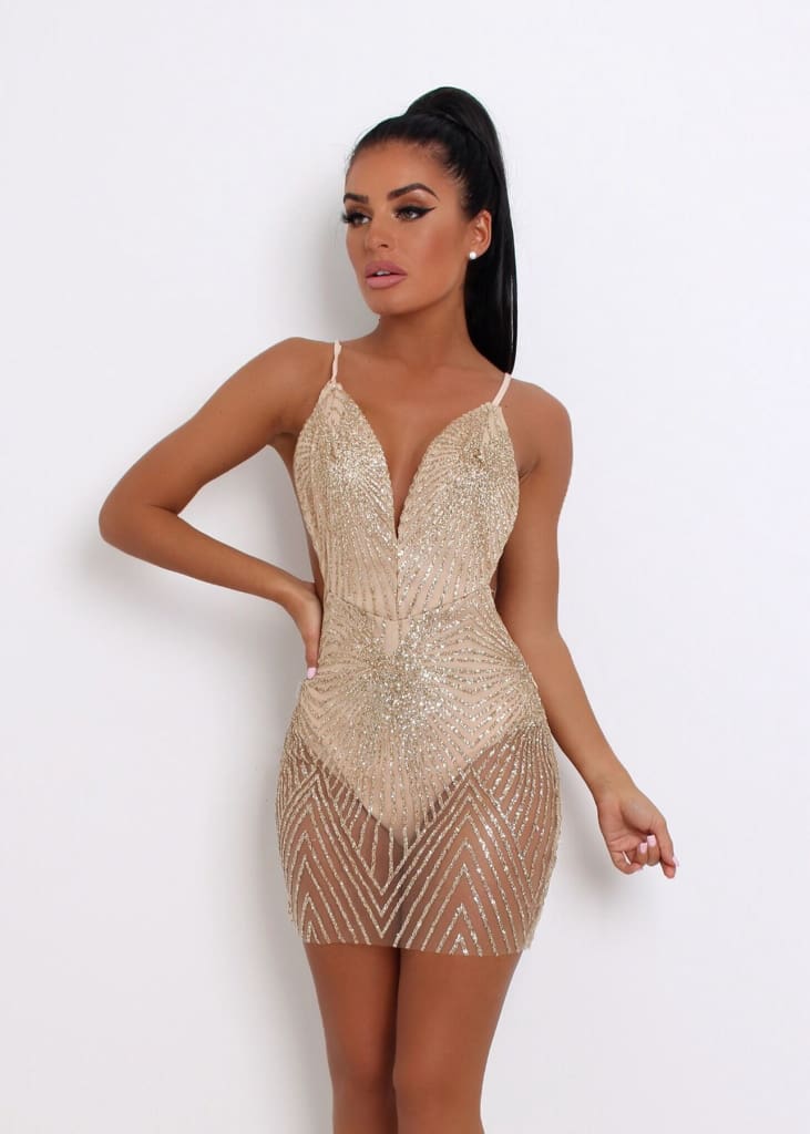 Hirigin Women Sexy Bandage Sparkely Bodycon Sleeveless Evening Party Club Backless Short Mini Dress