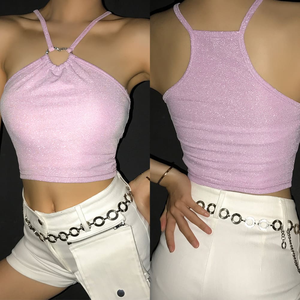 Women Criss-Cross Cami Sleeveless Crop Top Ladies Backless Party Clubwear Casual Summer Beach Clothing